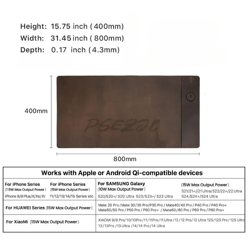 Vintage Cowhide Mouse Pad with - Leather Desk Pad 评论和价格