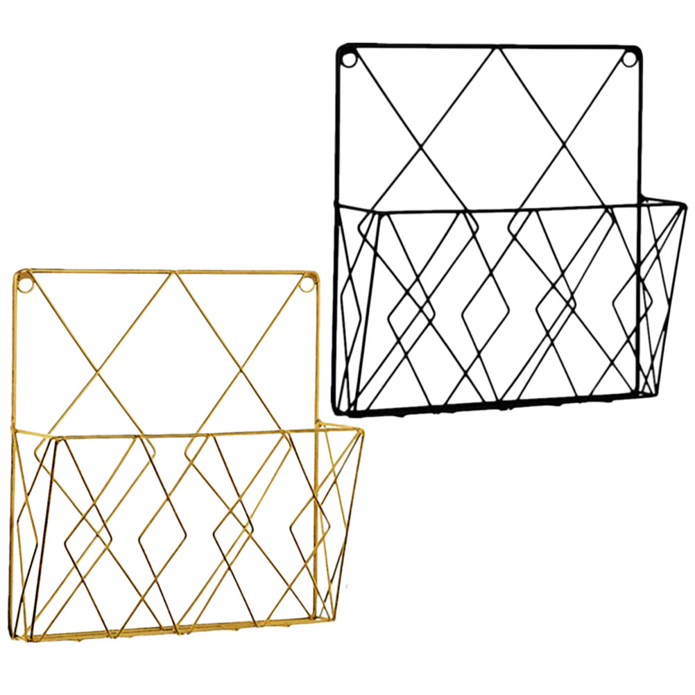 2Pcs Premium Metal Wall File O - Magazine Holder Rack 评论和价格