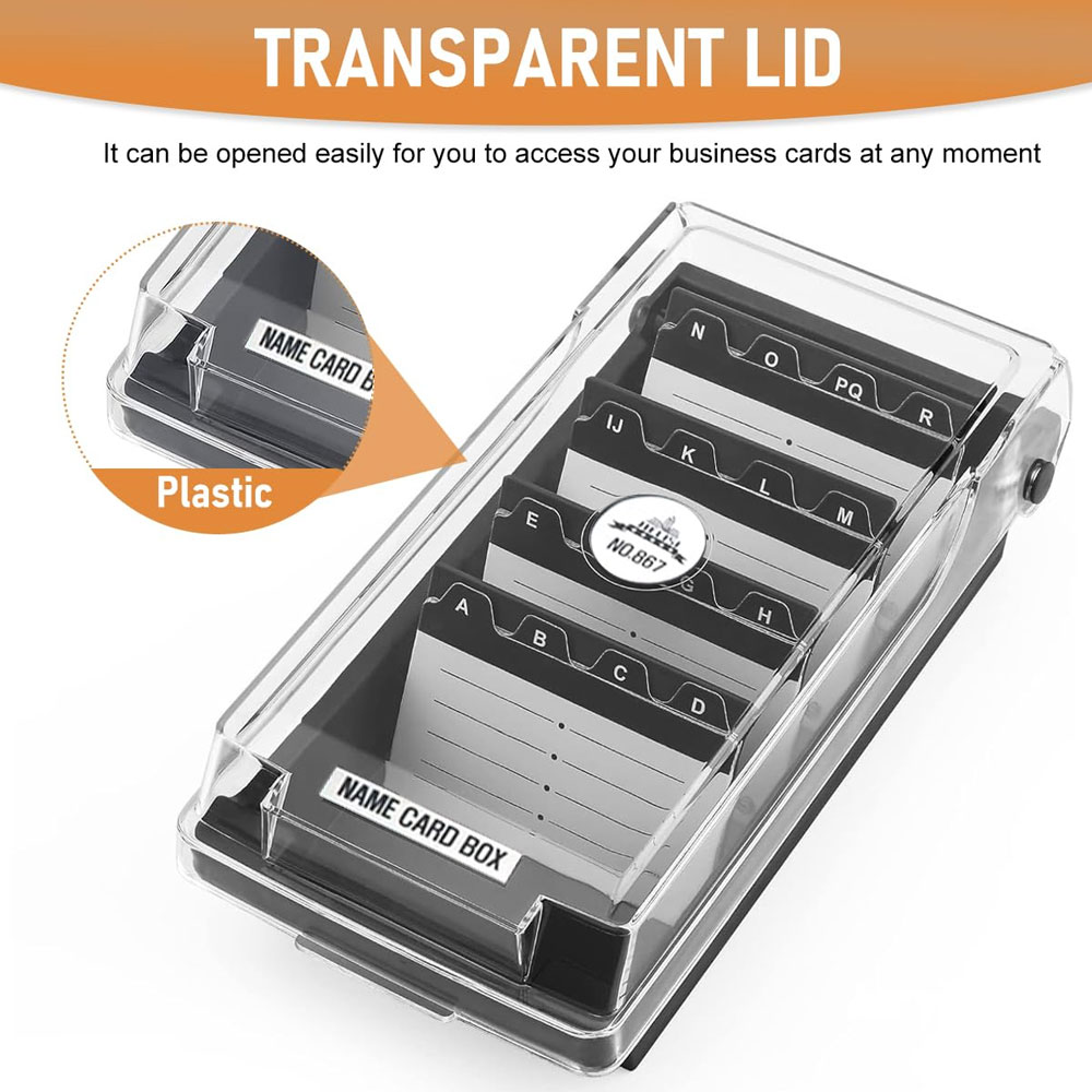 Desktop Business Card Box, Lar - Card Index Box 评论和价格